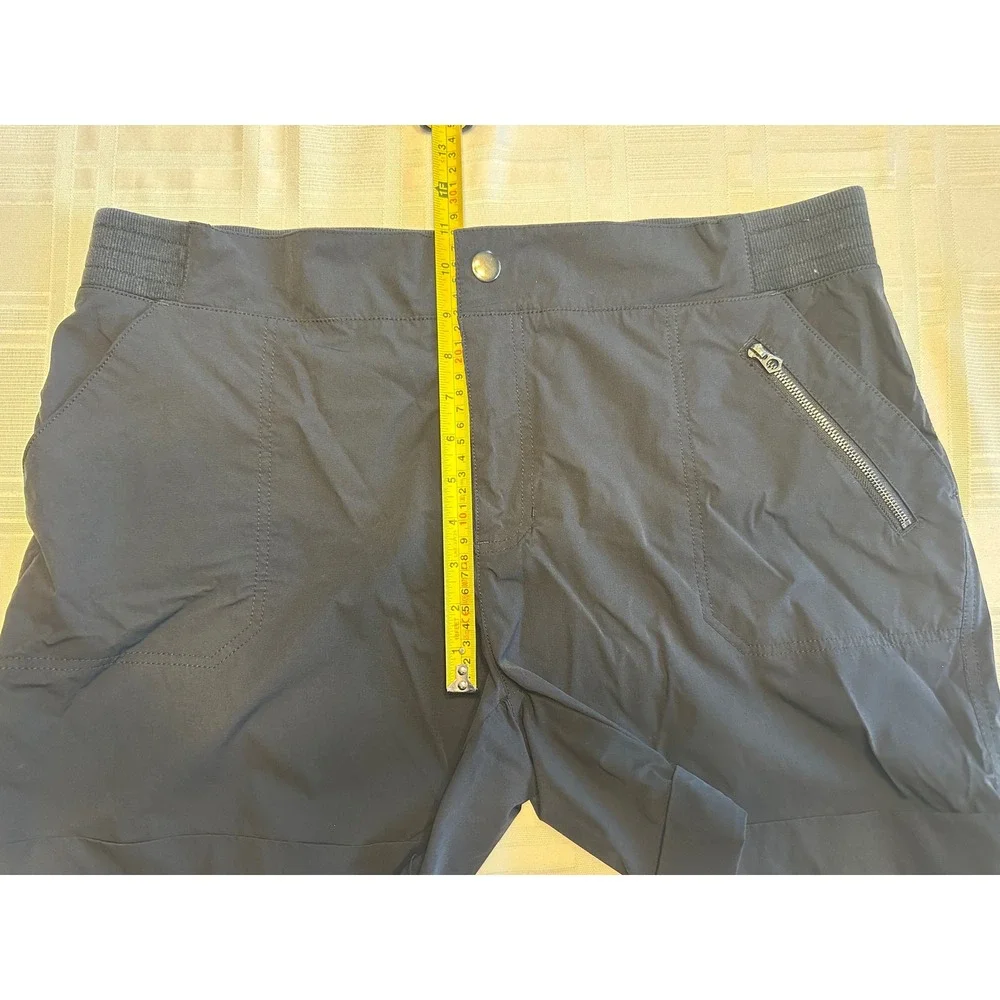 Swiss Alps Shorts Women XL Black Hiking Outdoor Stretch Cargo Zipper Pocket